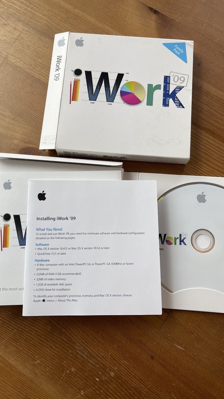 Apple iWork ’09 Full Version CD for Mac MB942Z/A Used 🍎🖥️