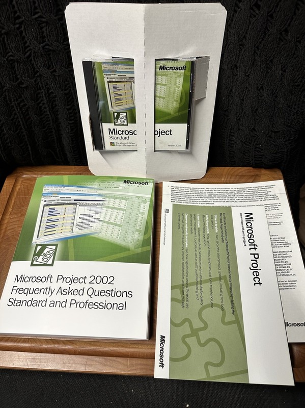 VINTAGE: Microsoft Project Standard 2002 – Complete Package – Big Box – CD