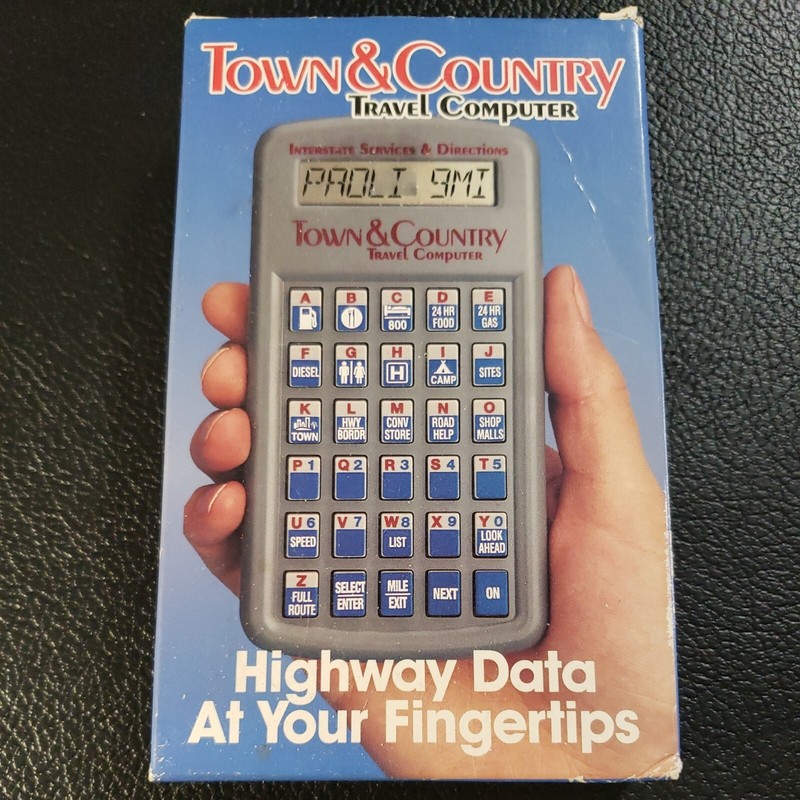 Town & Country Travel Computer Computerized Highway Information-new in box