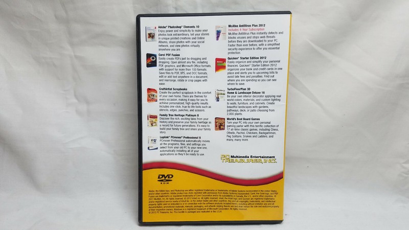 PC Pro Software Suite PC Treasures - Photoshope, Corel, Quicken, McAfee & More gallery