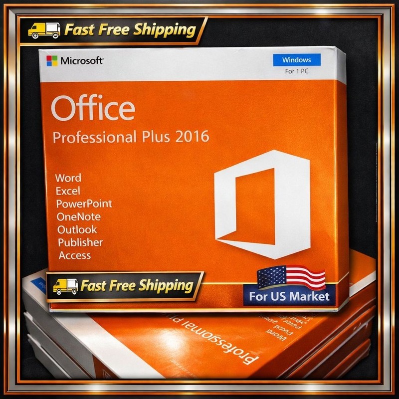 Microsoft Office Pro Plus 2016 NEW SEALED Genuine Key Physical DVD Fast Shipping