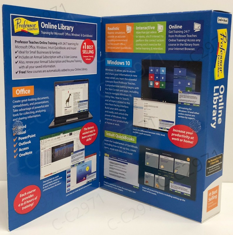 Professor Teaches Online Library Train for MS Office, QuickBooks, Windows 10 NEW gallery