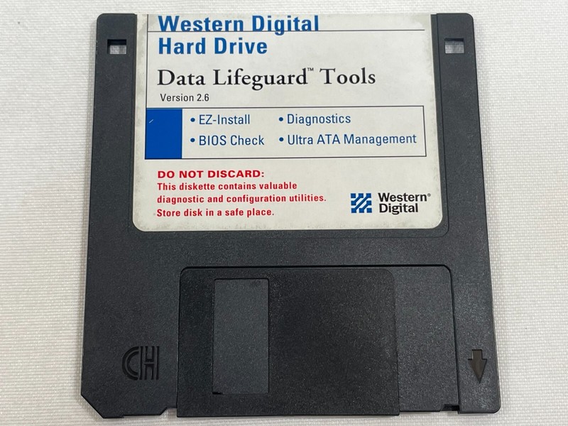 Vintage 2000 Y2K Western Digital Data Lifeguard Tools Ver 2.6 Floppy Disk 3.5″