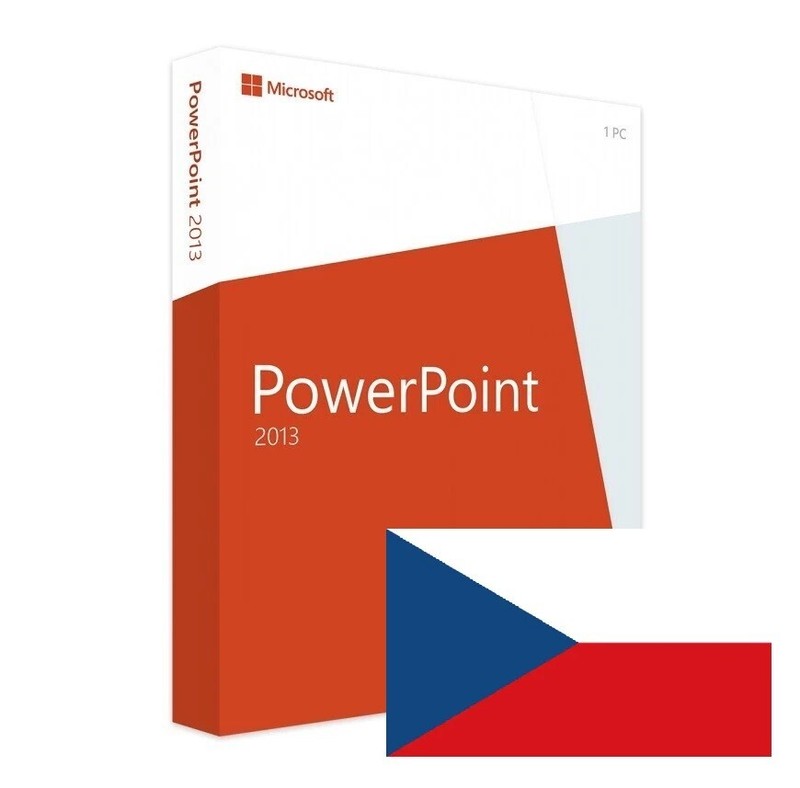 NEW Microsoft Office 2013 PowerPoint Power Point Czech Medialess non-commercial