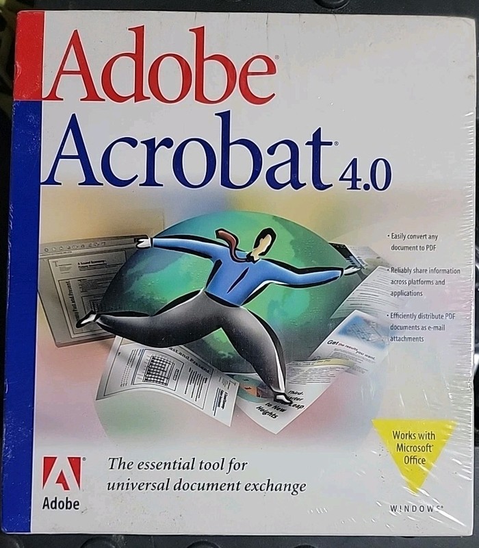Adobe Acrobat 4.0 for Windows 22001201 ACRO, 4.0, WIN, RET UE, CD New, Sealed!
