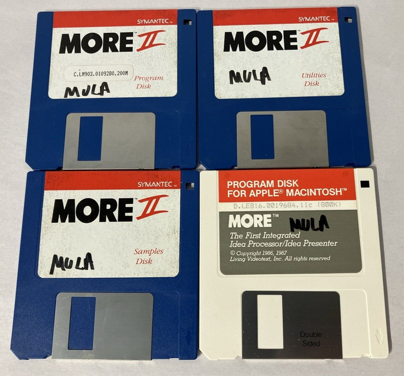 Vintage 1988 Symantec Apple Macintosh More II 3.5″ Floppy Disks