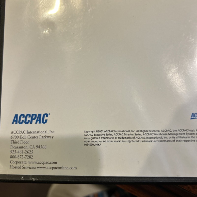 BRAND NEW ACCPAC PRO SERIES MASTER CDs Version 6.5. Enterprise & SMB . UNUSED. gallery