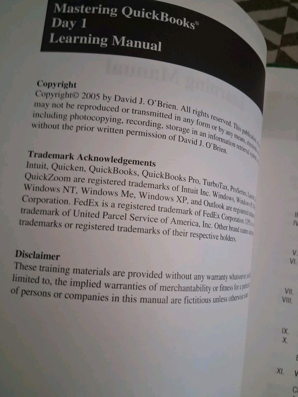 Lot of 3 Mastering Quickbooks Learning Manuals Day 1, 2, 3 & 4 gallery