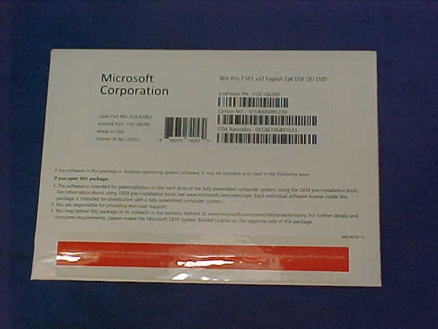 MICROSOFT WINDOWS PRO 7 PROFESSIONAL SP1 X32 ENG 1PK DSP OEI DVD SI