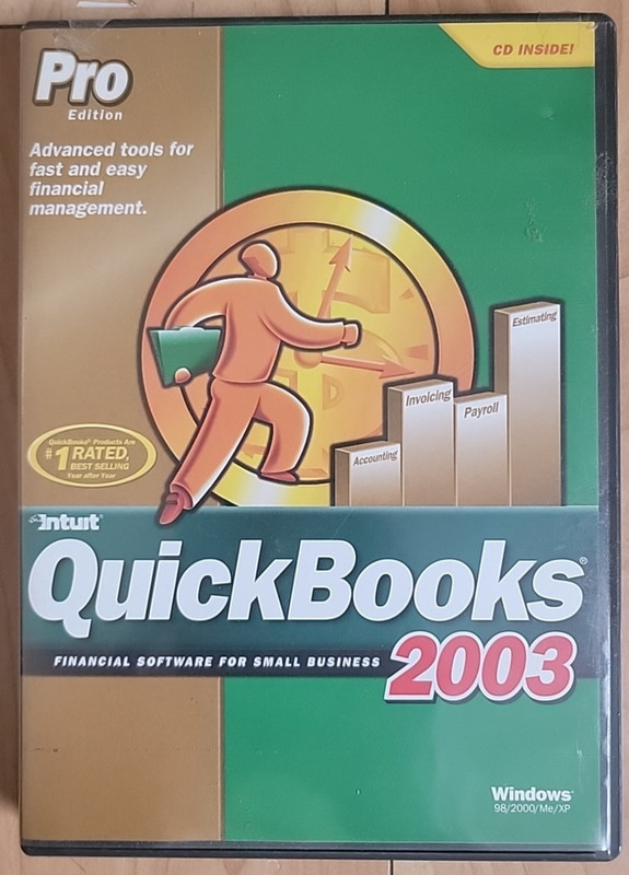 QuickBooks Pro 2003 Financial Software Small Business Win 98/2000/XP KEY S/N REA gallery