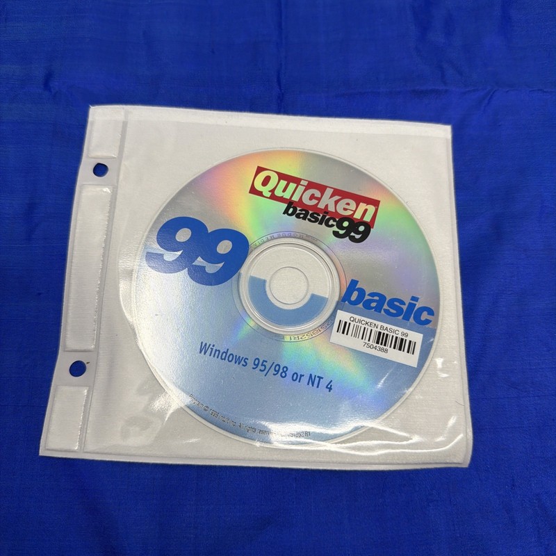 Intuit Quicken Basic 99 Software Disc for Win 95/98/NT4 – CD ONLY!!!!