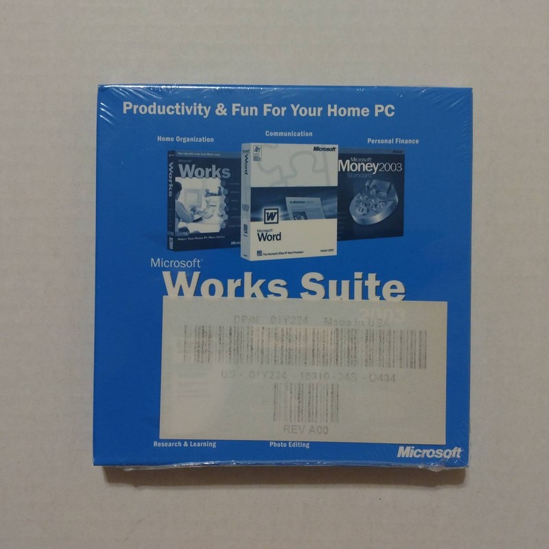 Microsoft Works Suite 2003 (North America) – Brand NEW, Factory Sealed