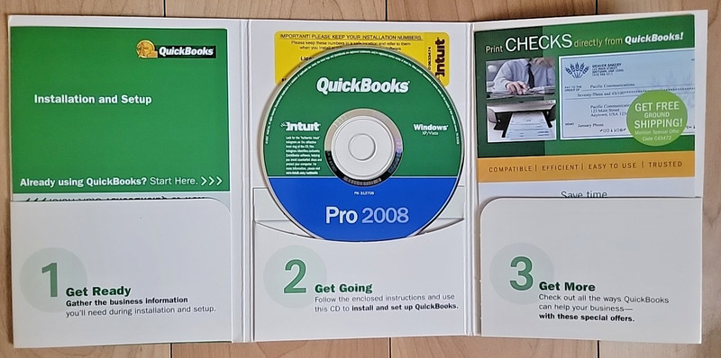 Intuit QuickBooks PRO 2008 Accounting CD Software Win XP/ Vista & KEY S/N – READ