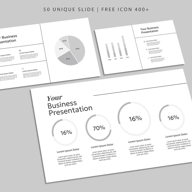 Clean PowerPoint Template - Modern White Minimalist Business Presentation gallery
