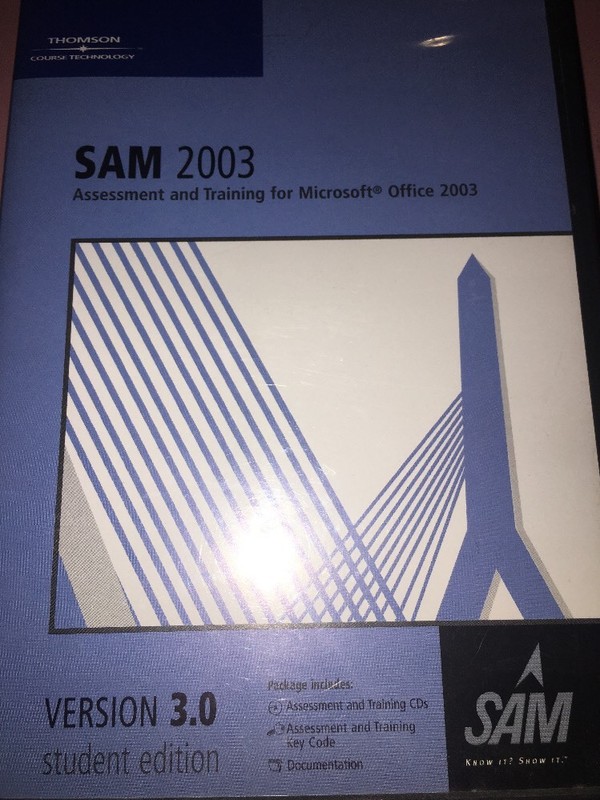 SAM 2003 Microsoft Office Training CD’s by Thomson Course Technology