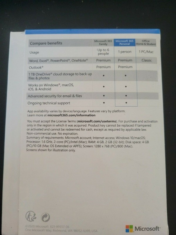 Microsoft Office 365 Personal 1 Year Subscription For 1 User QQ2-01024 gallery