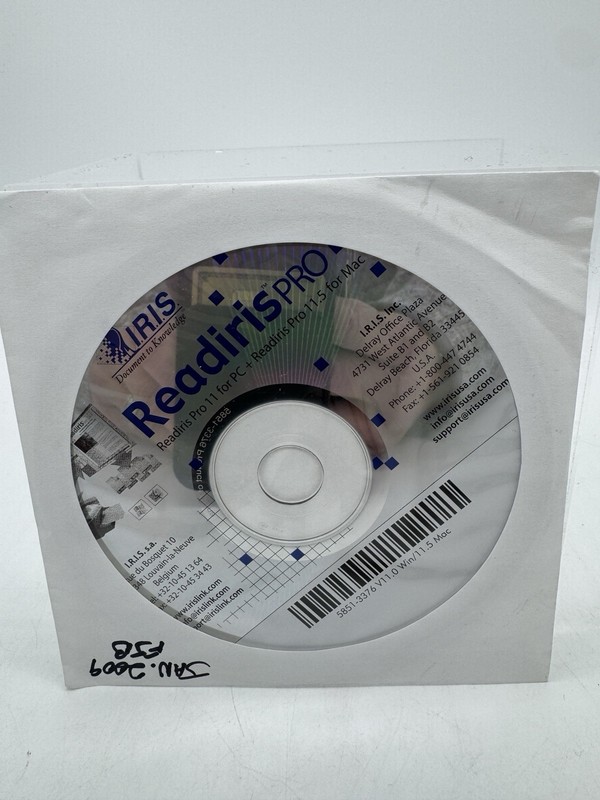 IRIS Readiris Pro 11 for PC Windows & Pro 11.5 for Mac OS CD 5851-3376 2006 gallery