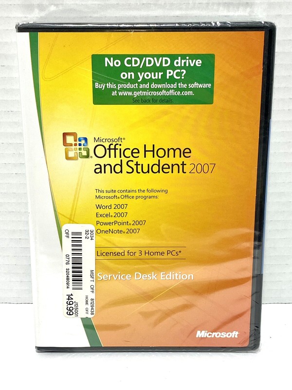 Microsoft Office Home And Student 2007- Service Desk Edition NEW SEALED! 3 PC’s! gallery
