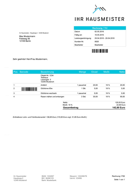 Invoice Program for Janitors, Janitorial Services, Facility Management Software gallery
