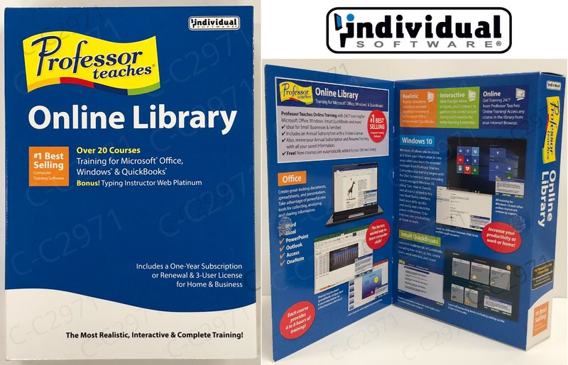 Professor Teaches Online Library Train for MS Office, QuickBooks, Windows 10 NEW