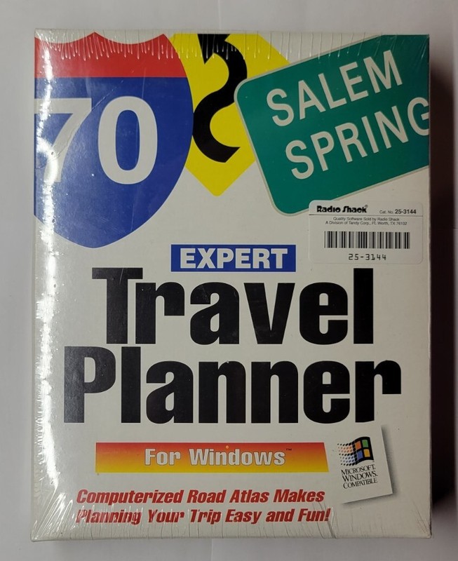 Expert Travel Planner For Windows 3.0 or 3.1 Computerized Road Atlas (PC, 3.5″)