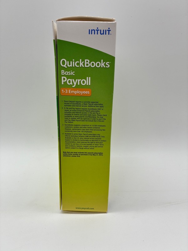 Intuit QuickBooks Basic Payroll Software 1 Year Subscription 1-3 Employees New gallery