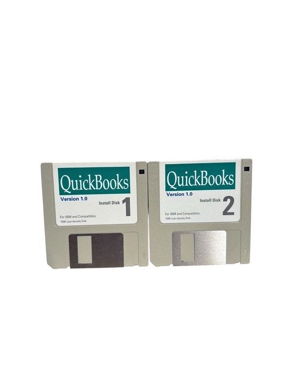 Vintage Quickbooks Version 1.0 Install Disks 3.5″ Floppy 720k