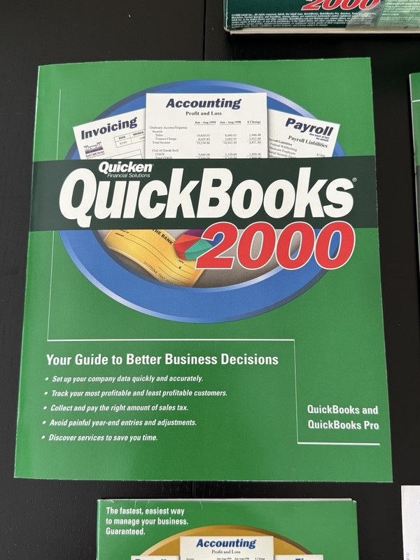 Quicken QuickBooks Pro 2000 for Windows Vintage Financial Services Software gallery