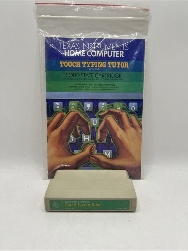 Vintage Touch Typing Tutor Software Cartridge For The Ti-99/4A Computer(Manual)