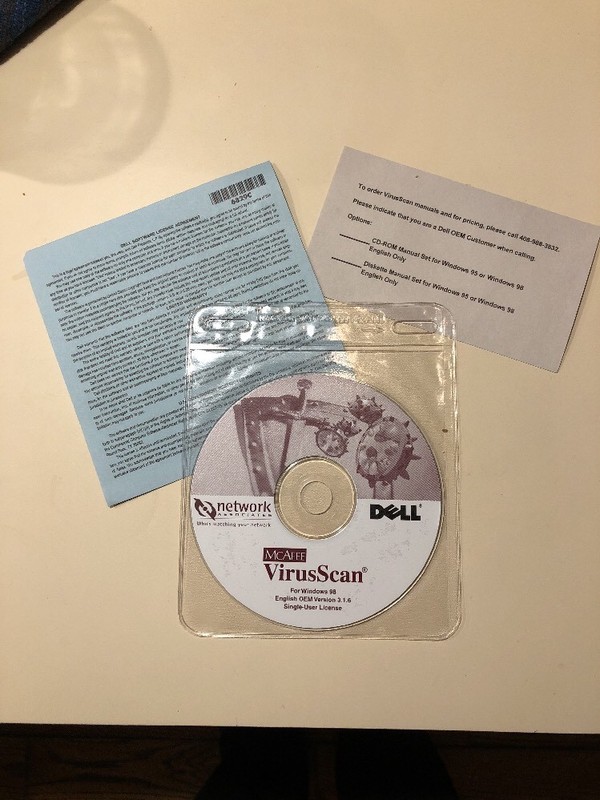 Dell McAfee Virus Scan for Windows 98 English OEM Version 3.1.6 Brand New