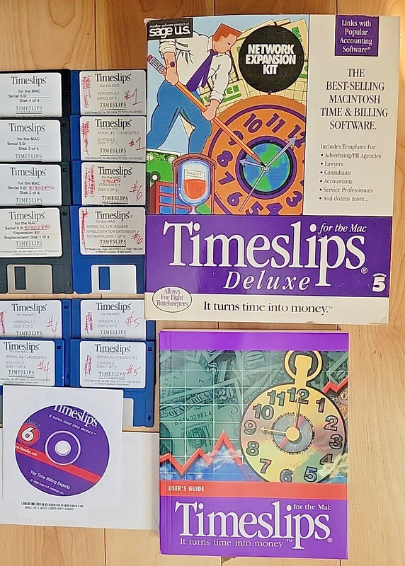 TIMESLIPS V5.0 Accounting Software Money 1997 3.5" Mac by Sage MACINTOSH (READ) gallery