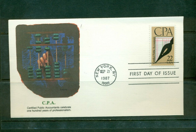 1987 First Day of Issue – honoring CPA’s – Fleetwood Cachet