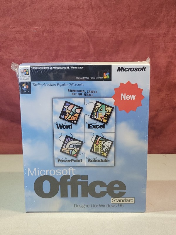 Vintage Microsoft Office Standard Edition for Windows 95 New Sealed