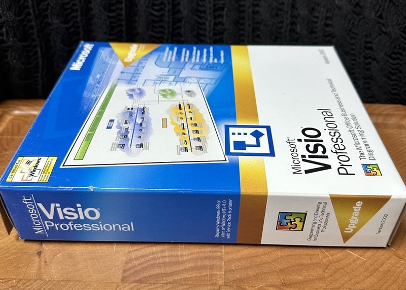 VINTAGE - Microsoft Visio Professional Version 2002 -Big Box Software PC Windows gallery