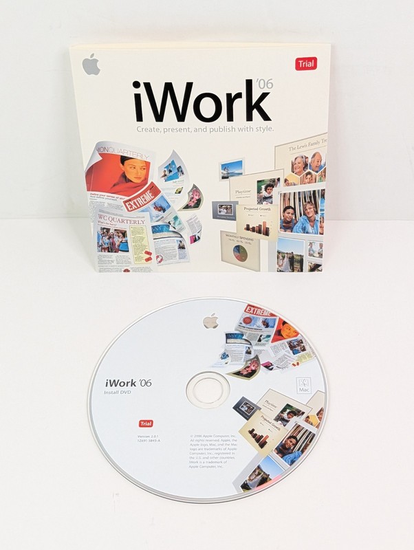 Apple iWork '06 Create Present Publish W/Style Trial Version 2.0.1 1Z691-5845-A gallery
