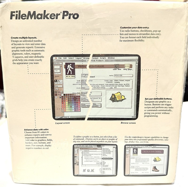 Vintage Claris FileMaker Pro for Macintosh Computer New gallery