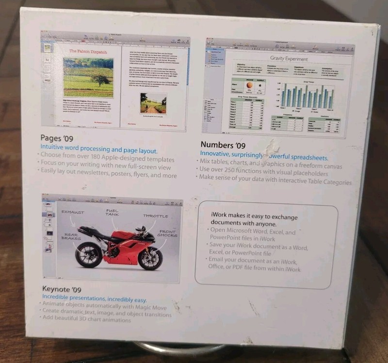 Apple iWork '09 Full Version for Mac MB942Z/A gallery