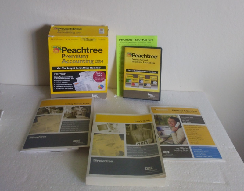 Sage Peachtree Premium Accounting 2004 For Windows PC , Vintage gallery
