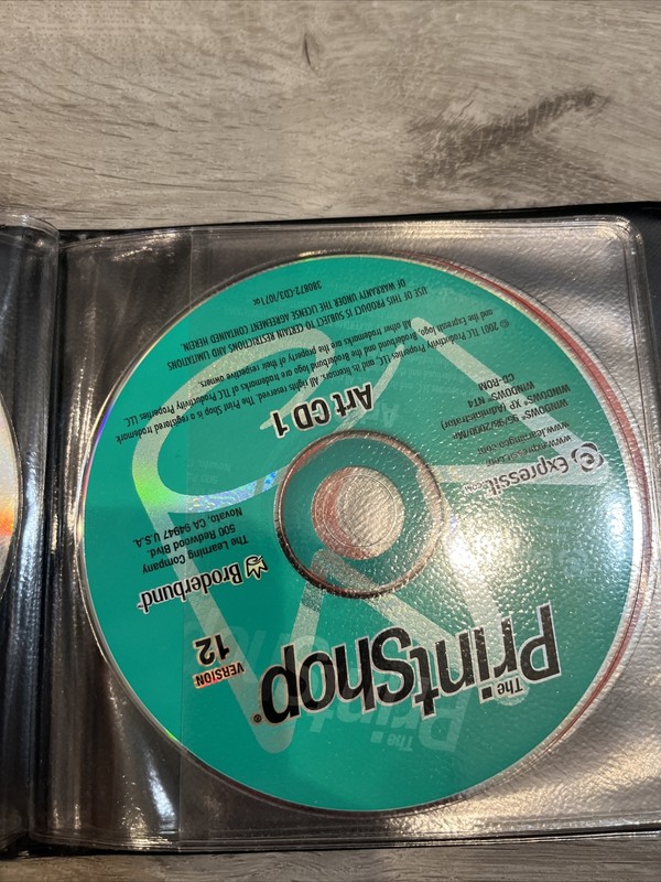 Vintage 2001 Broderbund The Printshop Deluxe Version 12 Disc Set PN: CDBK12A-HDR gallery