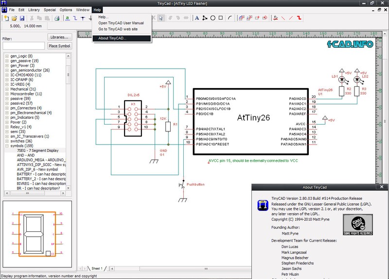 Electrical CAD Drawing Circuit Diagrams Maker TinyCAD PC Software DVD gallery