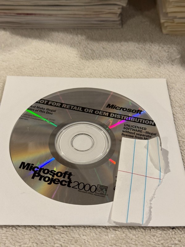 Microsoft Project 2000 Windows – PRODUCT KEY NOT INCLUDED!!!