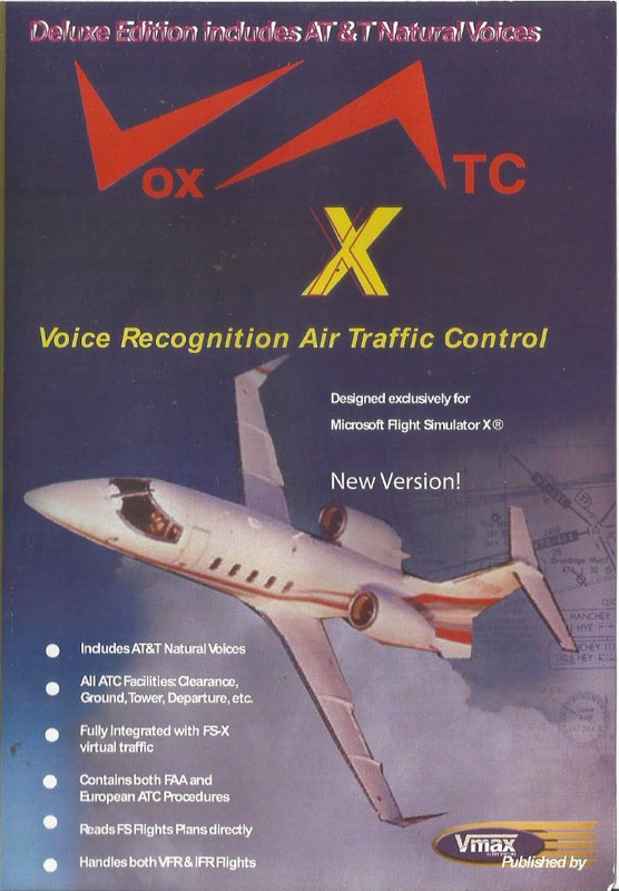 Vmax Flight Voice Recognition Air Traffic Control Software (PC, Windows XP) VG