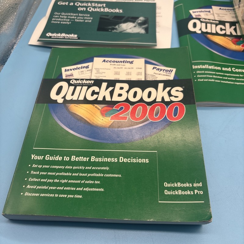 QuickBooks Pro 2000 Quicken Box With Manual NO DISC gallery