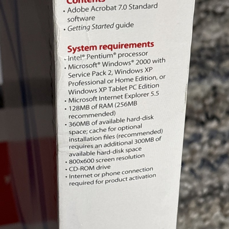 Adobe Acrobat 7.0 Standard " UPGRADE " CD - Windows w/ Serial Number gallery