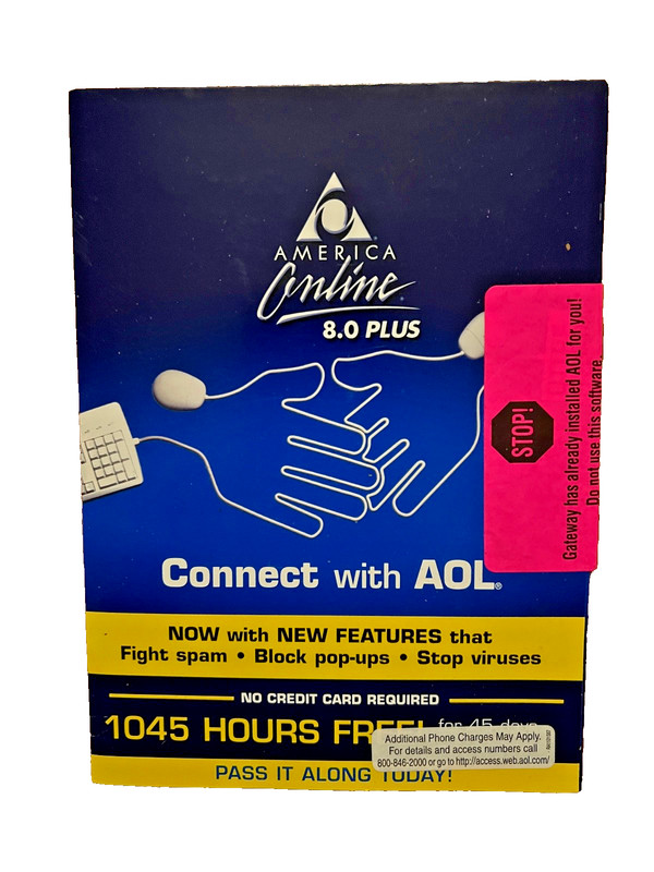 America Online Connect With AOL 8.0 Installation Media Only