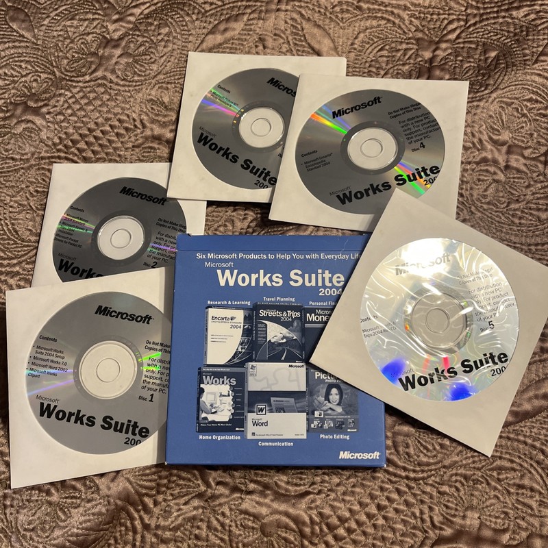 Vintage Microsoft Works Suite 2004 Complete W Product Key