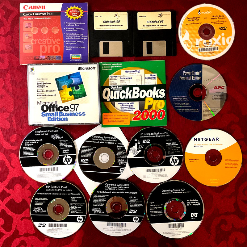CLASSIC SOFTWARE MISC TITLES*WINDOWS*CD+DVD ROM+FLOPPY DISKS*CREATIVE*OFFICE*OOP