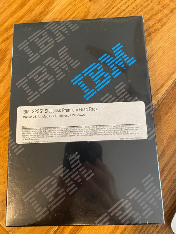 IBM SPSS Statistics Premium Grad Pack Vers 25 for Mac OS X Microsoft Windows NEW