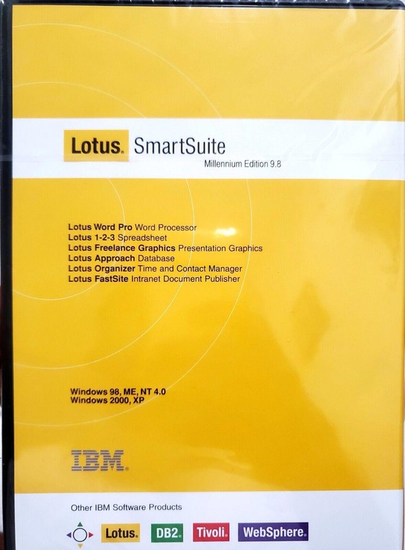 IBM LOTUS SMARTSUITE 9.8 Organizer Approach Word 1-2-3 Windows XP 7 8 10 11 gallery