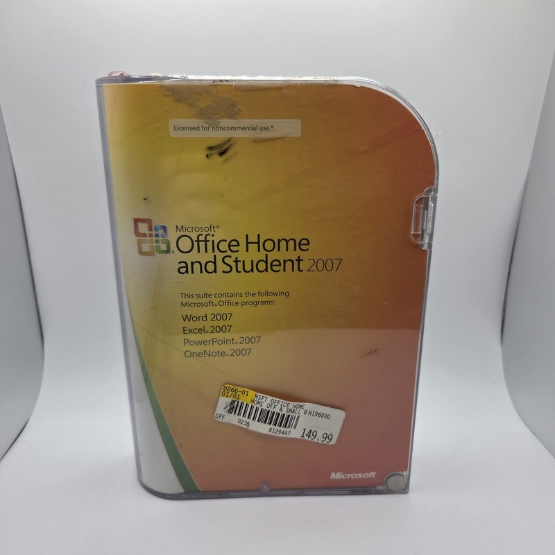 Microsoft MS Office 2007 Home and Student Disc and Product Key In Original Case